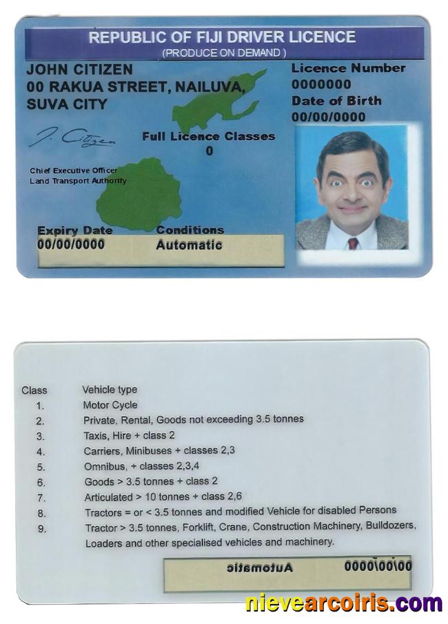 Fiji driving license